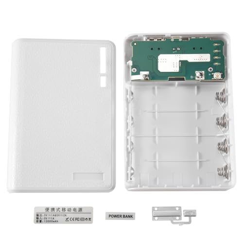 Ksrnsne Caricatore USB portatile 5V 2A 18650 Power Bank Battery Box per iPhone 6 Smartphone Colore: Bianco