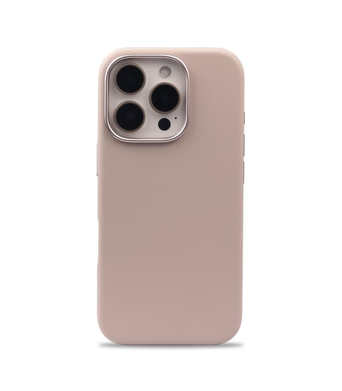 Image of Liquid Silicone Series Case for iPhone 16 Pro Compatible with Wireless Charging | Soft Touch Anti-Fingerprint Finish | Shockproof Slim Protective Back Cover | Pink Edition
