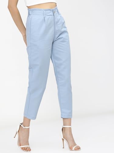 Image of Tokyo Talkies Women's Mom Fit Regular Jeans | Stretchable Mid-Rise Jeans Pant