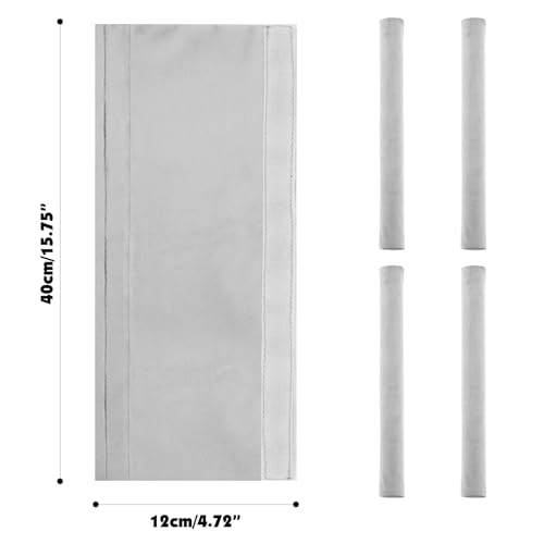 Image of Nuovoware Refrigerator Door Handle Covers, Kitchen Appliance Fridge Oven Microwave Dishwasher Door Cloth Antiskid Protector Gloves, Keep Off Fingerprints, Liquid, Oil Stain (Light Gray, 4 Pieces)