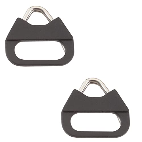HDAGT Lot de 2 anneaux pour sangle d'appareil photo, crochet triangulaire en acier inoxydable avec capuchon en ABS pour sangle d'épaule d'appareil photo