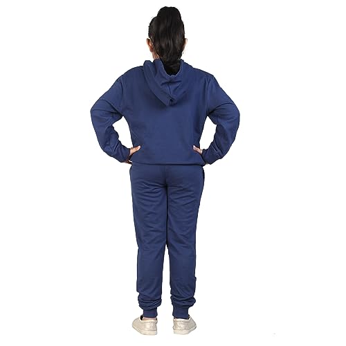 Image of LABEL MY Girls Cotton Loop Knit Full-Sleeve Printed Hoodie Sweatshirt & Joggers Tracksuit | Comfortable and Stylish Coord Set for Kids & Teens| 5-16 Years
