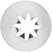 Ateco # 847 - Closed Star Pastry Tip .56'' Opening Diameter- Stainless Steel