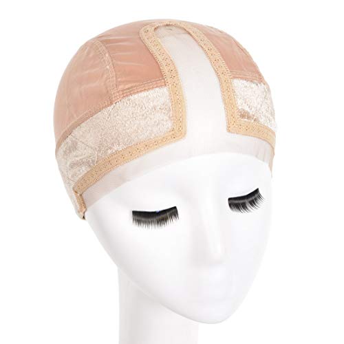 Gripcap en dentelle velours beige pour perruques et frontaux