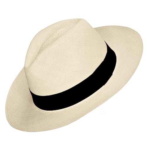 Image of Gamboa Original Panama Hat for Men and Women Fedora Straw Summer Beach Sun Hat Protection UV UPF50+