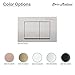 Swiss Madison Well Made Forever Wall Mount Dual Flush Actuator Plate with Square Push Buttons in Brushed Brass (SM-WC002Z)