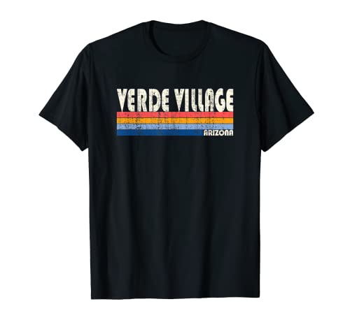 Vintage Retro 70s 80s estilo ciudad natal de Verde Village, AZ Camiseta
