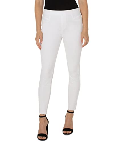 Liverpool Los Angeles Chloe Pull-On Crop with Cat Eye Pockets in Bright White Bright White 6