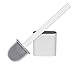 Vicloon Escobilla de Inodoro de Silicona, Escobillas de Inodoro con Mango Antideslizante y Cerdas Flexibles, Cepillo de Inodoro de Silicona con Soporte de Secado RáPido para Inodoro de BañO (Blanco)
