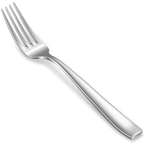KEAWELL Premium 4-Piece Louis Dinner Fork, 18/10 Stainless Steel, Set of 4, Fine Fork Set with Squared Edge, Dishwasher Safe (8.3 inches)