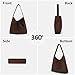 GETERUUV Hobo Bags Bolso grande de ante marrón para mujer Imagen de GETERUUV Hobo Bags Bolso grande de ante marrón para mujer