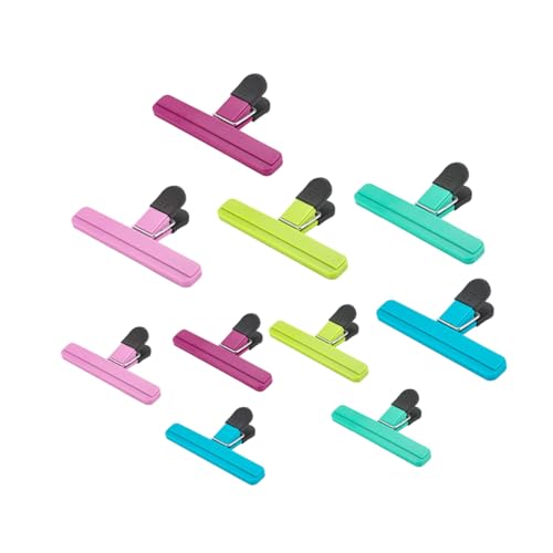 OFFSCH 9pcs Food Sealing Clips Snack Bag Clips Multi Color Food Storage Clamps Tight Seal for Freshness