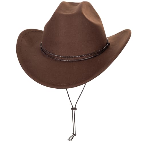 Image of Vintage Western Cowboy Hat for Men Outback Cowgirl Hat M /L