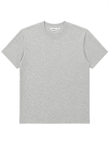 [KIGETSU] メンズ 半袖Tシャツ, クルーネック, 無地, 綿混生地, レギュラーフィット, カジュアル, 春夏