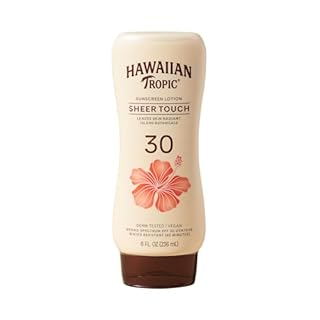 Hawaiian Tropic Sheer Touch Lotion Sunscreen, Moisturizing Broad-Spectrum Protection, SPF 30, Sun, Mango, 8 Oz