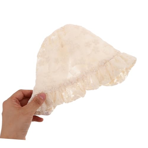 Sombrero de verano encaje niñas con protección solar para bautizos 4
