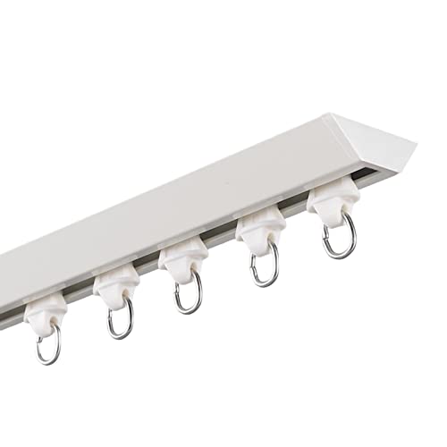 Tringle à rideau de douche réglable en alu avec rail de fixation au plafond robuste