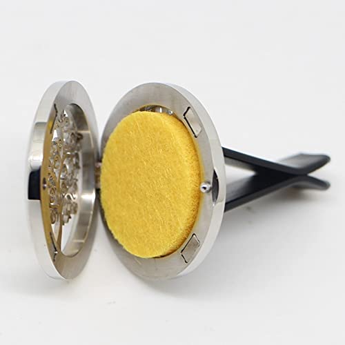 Diffuseur Huiles Essentielles Voiture OOTSR - Clip Ventilation Avec 10 Pads Feutre - Arbre