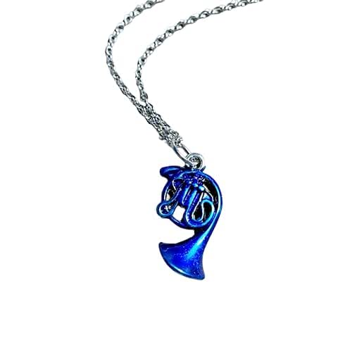 Blue French Horn Necklace Inspired by HIMYM TV show