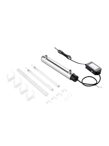 VEVOR Purificateur d'Eau UV 12 W 3,785 L/min, Filtre à Eau Ultraviolet avec Boîtier en Acier Inoxydable, Filtration pour Toute la Maison avec Manchon en Quartz,...