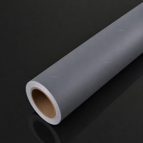 Image of HOME13 Grey Matte Wallpaper Self Adhesive Vinyl Decorative Waterproof Removable Wall Paper for Cabinet Kitchen Applinces Bedroom Table top(20x100 Inch)