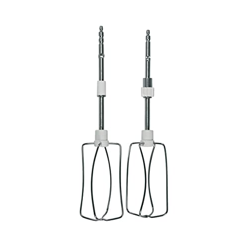 Krups Tefal Moulinex SS193937 Original Rührbesen Emulgierquirle Schlagbesen Schneebesen rechts links Set Handmixer Mixer Weiß Kunststoff Spülmaschinenfest