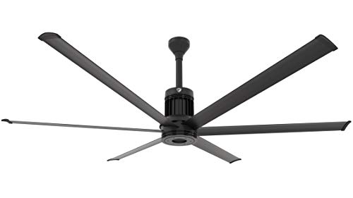 Image of Big Ass Fans i6 84 inch Smart Indoor Ceiling Fan, SenseMe Technology, High Airflow Modern Ceiling Fan, WiFi App Control, Black