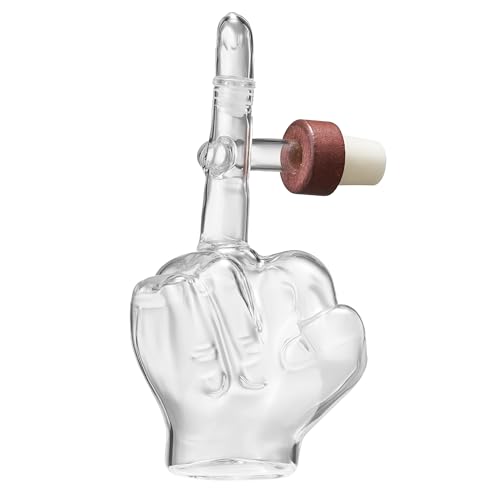 Image of Italian Wine Aerator Decanter, Aerator Pourer, Red & White In Bottle Aerators, Makes Your Wines Taste Better, Italian Design Decanter, Whiskey & Spirits Gifts, 2x5 inch Areadivino Aerator Clear - Finger