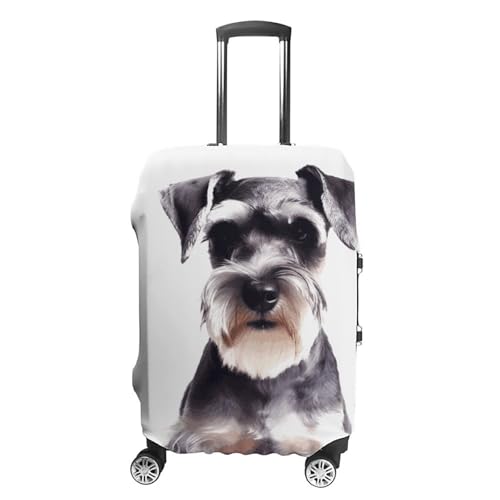 FekiLoot Well-behaved Schnauzer �g���x�����Q�b�W�J�o�[ ���h�~ �X�[�c�P�[�X�J�o�[ �L�k�����Q�b�W�v���e�N�^�[ 19~28�C���`�̃P�[�X�ɓK��, �z���C�g, S, �X�^�C���b�V���B