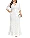 Plus Size Wedding Dress Bride White Women Lace Bridal Shower Elegant Simple Mermaid Wrap Long Formal Prom Gowns 2025