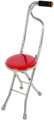 Canne de marche pliante pour personne âgée avec chaise ultralégère