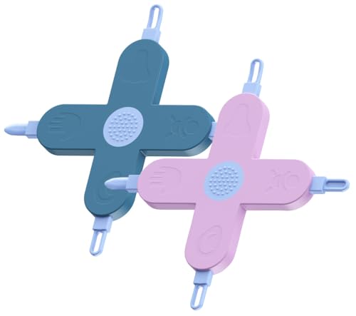 Royal Angels 3-in-1 Nose, Nail & Ear Wax Picker, Safely Clean Baby’s Ear Wax, Baby’s Booger & Nail Dirt. Care Tool for Babies &Toddlers (2 Pcs in Box) (Blue Purple)