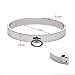 Stainless Steel O Ring Necklace - Removable Fashion Choker, Short Collar for Unisex (Men, Diameter:14cm, Style 1)