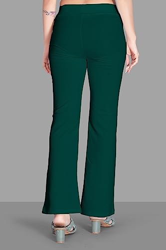 Image of Women's High Waist Bell Bottom Trouser, Elastic Flared Bootcut Pants