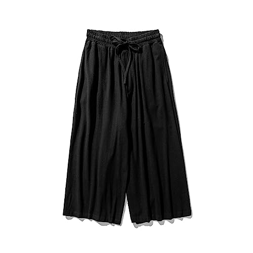 Pantalon ample en lin noir pour vos moments de détente estivale - 7