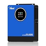 Anern 3600W Solar Inverter 24VDC to 110V/120VAC All in One, Pure Sine Wave Hybrid Inverter with 120A Mppt Charge Controller, Two AC Output, Max PV Power 4200W with Lead Acid and Lithium Batteries