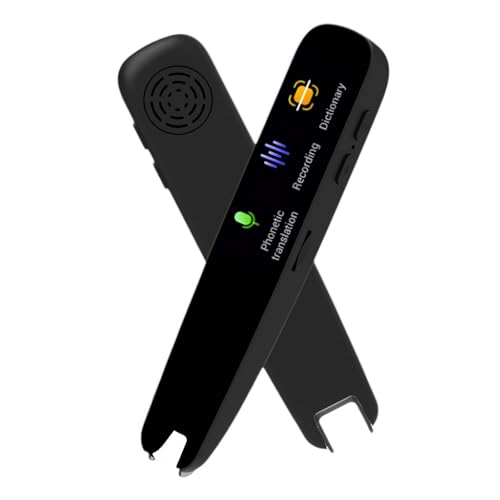 Translation Scanning Pen, 112 Language Translator Pen,Translator Pen for Dyslexia, Text Extract Scanner, Pen Scanner Translation Device, for Language Learners Business Travel (Black)