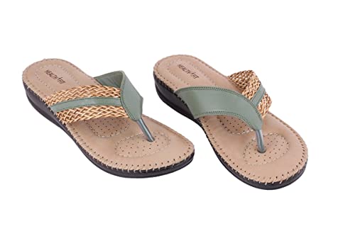 Image of HEALTH FIT Soft Orthopedic Slippers /Doctor Chappal & Footwear with Memory Foam Women Cherry