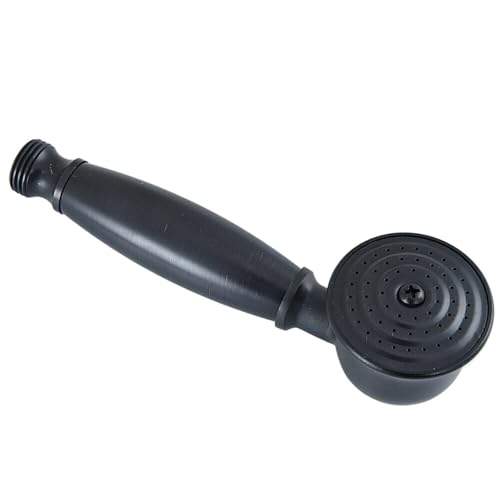 Cabezal de ducha portátil 7" acabado en negro pulido miniatura 7