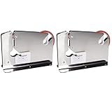  Oikabio 2X Machine de Cachetage de Sac de Supermarché en Acier Inoxydable Emballage Alimentaire Emballage de Magasin de Fruits Distributeur Portatif de Coupe-