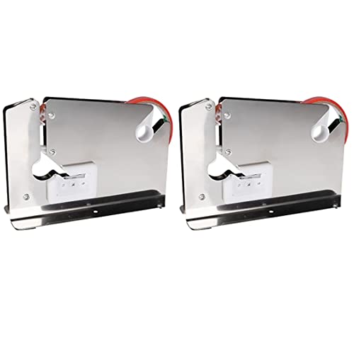 Guihydur 2X Máquina de Lacre Bolsa de Supermercado de Acero Inoxidable Embalaje de Alimentos de Embalaje de la Tienda de Frutas Dispensador Portátil de la Copa