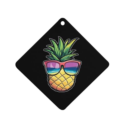 Pineapple Car Air Freshener Hanging Aromatherapy Tablets for Car Accessories Rhombus