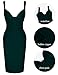 UONBOX Women's Sleeveless Celebrity Bodycon Dress Party Club Bandage Dress Green XS