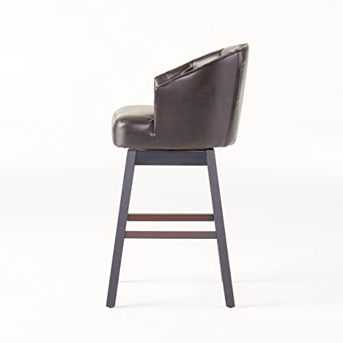 Christopher Knight Home Ogden Kd Swivel Barstool (2 Piece Set) - Brown #TOP7