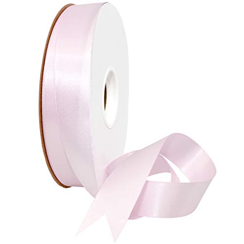 Image of Morex Ribbon 08822 /50-103 Double Face Satin Ribbon, 7 /8 inch x 50 Yd, ICY Pink