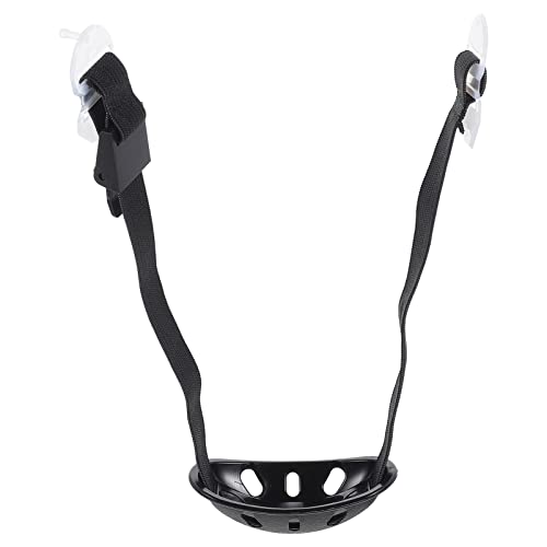 Warmhm Universal Helmet Chin Strap (Black) Chin Strap Universal Helmet with Black Elastic and Cup for General Headwear Football