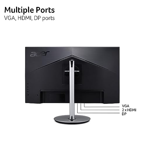 Image of acer CB272U Ebmiiprx 27 inch WQHD 2560 x 1440 Home Office Monitor | AMD FreeSync | 1ms VRB | 100Hz | Zero Frame | Height Adjustable Stand with Swivel, Tilt & Pivot (Display Port 1.2 & 2 x HDMI 2.0 Ports)