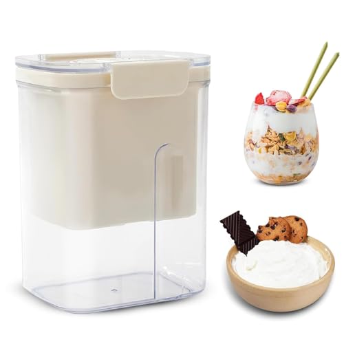 Supvox® Yogurt Filter Strainer, BPA-Free Greek Yoghurt Curd Maker Multifunctional with fine mesh & lid for Coffee Soybean Milk Fruit Juice