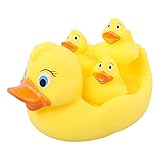 Richolyn 4 Stück Badeente Baby Badespielzeug Schwimm Ente Pool Spielzeug Gummi Enten Baby Wasserspielzeug Quietsche Enten Kinder Badewannenspielzeug Badeente Für Badewanne Sommer Badespielzeug