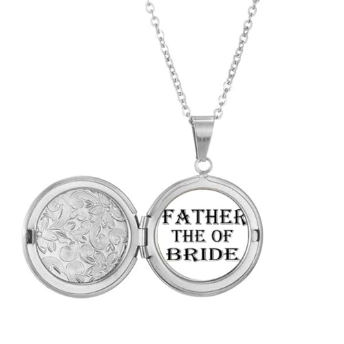 Collier médaillon avec citation pour la fête des pères